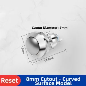 kuicc | Self-Lock Reset Momentary Doorbell Welded Metal Button Switch