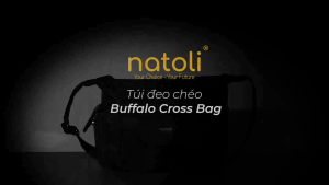 Túi đeo chéo nam nữ đựng laptop thương hiệu NATOLI chất vải canvas kháng nước cao cấp BST Buffalo Cross Bag T5