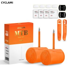 Siêu Nhẹ TPU Xe Đạp Ống Bên Trong 26/27.5/29 Inch Lốp Xe Đạp Với Pháp Presta Van Chống Oxy Hóa Cho MTB 45-65 Mm