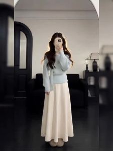 NIUVIES | Đầm Len Hàn Quốc Mới Thời Trang Thu