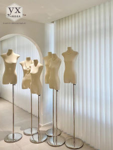 Half-Bodied Flat- Chested Mannequin Display Stand for Womens Clothing Store Wedding Dress Props Fashionable Korean Style