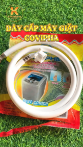Dây Cấp Máy Giặt Covipha Loại 1 Ren Thau Ống Loại 1 Dẻo Dai | Phi 21 27 Dài 1m5 2m | NPP Khởi Hoàn