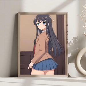 Moetch | bilibili Anime Sakurajima Mai DIY Sticky Poster Fancy Wall Sticker for Living Room Bar Decoration Wall Decor