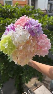 Hoa Giả Hoa Cẩm Tú Cầu Lụa Cao Cấp Phong Cách Bắc Âu 1 Cành Nhiều Nhánh Hoa Lõi Thép Trang Trí Decor Nhà Cửa Tiệc Cưới