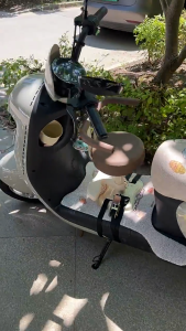 Anchi เบาะเสริมเด็กนั่ง สำหรับ มอเตอร์ ไซด์ HONDA WAVE มอเตอร์ไซค์ ปรับความสูงได้ แถมเข็มขัดรัดฟรี Suitable for A3/A10