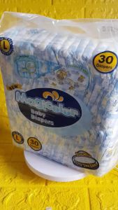 MAGICOLOR Baby Disposable Diaper [Frontal Tape] (Size: LARGE)- 1 Pack