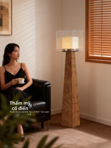 DGY | Đèn Sàn Gỗ Thật Phong Cách Zen Nhật Bản Cổ Điển
