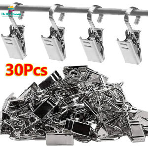 10/30Pcs Stainless Steel Mini Iron Metal Curtain Clip Multipurpose Silver Drapes Hook Clip Hanging Photo Clamp