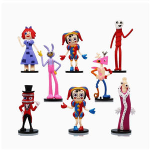 Bandai | 8pcs/set Amazing Circus Digital Anime Action Figures Set PVC Model Doll Toys Collection Ragatha Jax Pomni - Birthday Gift