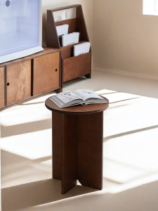 Scandinavian Style Wooden Coffee Table CCHomeI Small Size Popular Minimalist Corner Table Creative Round Design for Home Decor