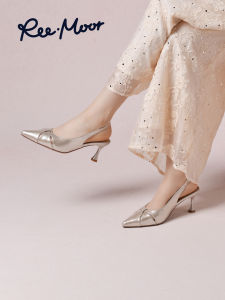 Reemoor | Summer New Design Elegante French Style Pointed Toe Stiletto Sandals