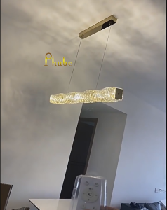 Modern LED Crystal Ceiling chandelier Restaurant Pendent lamp Nordic Luxury bar Island table gold/chrome Indoor Lighting Fixture