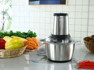 Electric Garlic Grinder Stainless Steel Meat Grinder Multi-Function Onion Slicer Vegetable Chopper