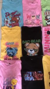 KOKO IMPORT - Kaos Anak Perempuan Motif Kartun Lucu Lengan Pendek Nyaman untuk Usia 2-16 Tahun