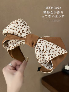 Butterfly Knot Hairband Womens Face Slimming Wide Edge Headband Fabric Art Original Design Fresh out Fashion Accessory