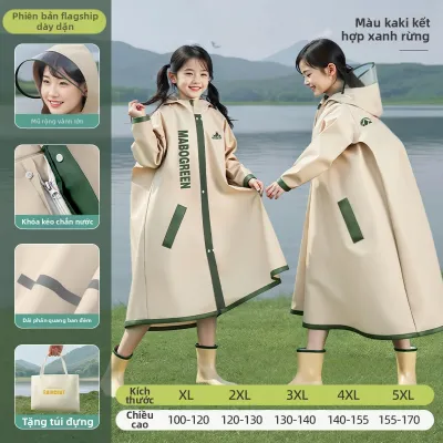 WANBAOLV | Áo Mưa Dài Cho Bé Trai Và Gái Đi Học Chống Thấm Nước