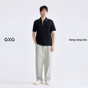 GXG | Áo Polo Cổ Đôi Micro Hai Lớp Cảm Giác Mát Mẻ Tay Ngắn