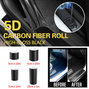 5D Car Carbon Fiber Door Edge Protector Car Sticker DIY Paste Protector Strip / Auto Door Sill Side