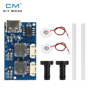 เครื่องพ่นไอน้ำ DC 5V แบบคู่เครื่องพ่นสามหัวแบบใช้ไฟฟ้าแบบไม่มีสวิตช์โมดูลสร้างความชื้นในเครื่องทำละอองระบบอัลตร้าโซนิค