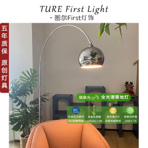 Designer Full Spectrum Eye Protection Fishing Lamp Living Room Bedroom Decorative Floor Lamp Modern Iron Stainless Steel