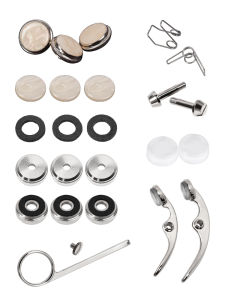 อุปกรณ์เสริมสำหรับซ่อมเครื่องดนตรีท่อทองแดงไซส์เล็กลดระดับ B คีย์ใหญ่ใช้ได้ทั่วไปวาล์วปล่อยน้ำสปริงตัวยึดปุ่มขึ้นลง