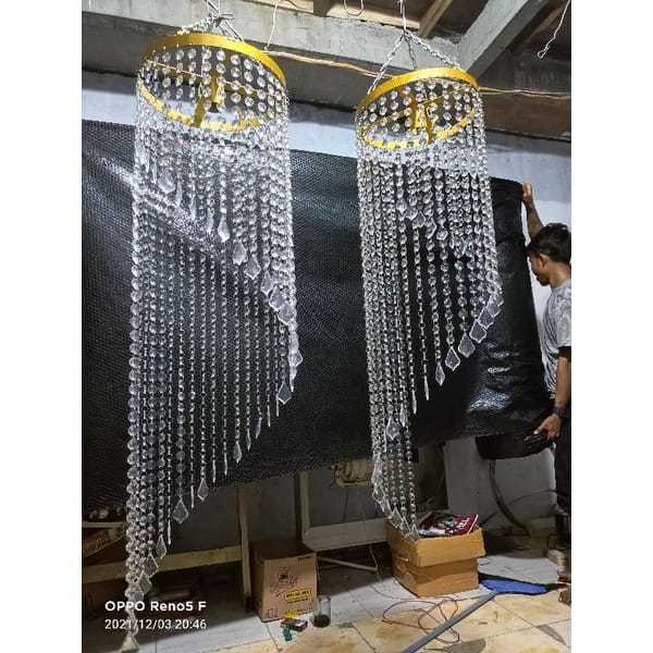 Lampu Gantung Juntai Tirak Akrilik Melingkar - Lampu Dekorasi Gantung