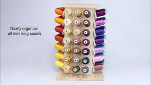 DIY Outdoor Storage Garden Villa 360° Rotating Wooden Thread Holder Suitable for Sewing Patchwork Embroidery Braiding Jewelry with Adjustable Reel Holder Thread Storage Multi-functional Holder Wooden Storage Sewing Accessories