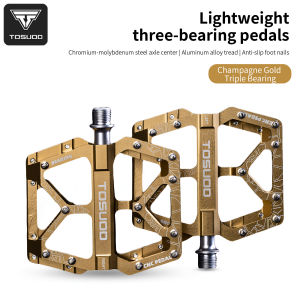 TOSUOD Bicycle Bearing Pedals Anti-Slip Lightweight Hollow Design Aluminum Alloy Bike Pedals Durable Dust-proof Bike Pedals