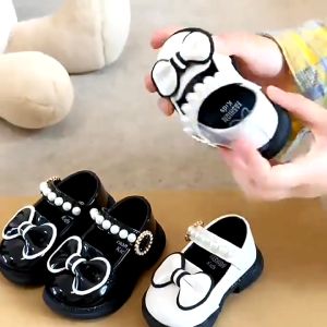 MSJ Fashion77 - SEPATU ANAK CEWEK FLATSHOES MODEL PITA LUCU HIASAN TALI MUTIARA / SEPATU ANAK PEREMPUAN DOCMART SIZE 24-35