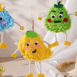 Lyl Creativity Diy  Cartoon Knitting Wool Pendant Material Kit Cute Cute And Fun Keychain Pendant Child Handmade Make Brain-Boosting Toy 儿童 益智 DIY 玩具