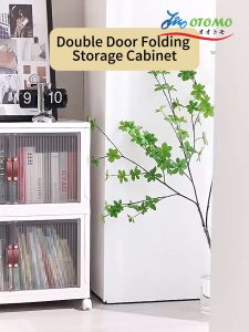 Otomo (3-5 Layers) Double Doors Storage Box Multipurpose Stackable Foldable Storage Cabinet Almari