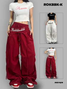 Quần Thể Thao Nữ Mùa Hè ROKBBK-K Quần Dài Thường Ngày Nhanh Khô Jazz Street Dance Quần Dài Không Đều Thẳng Cạp Cao