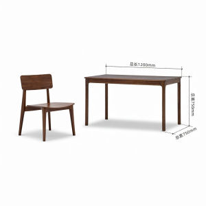 YUANSHI YUANSU | Natural Solid Wood North European Simple Style Dining Table & Chair Set