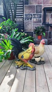 Tượng Gà Phong Thủy size 38cm Dành Cho Người Tuổi Dậu Trang Trí Nhà Cửa Sân Vườn Quà Tặng Sinh Nhật Tân Gia