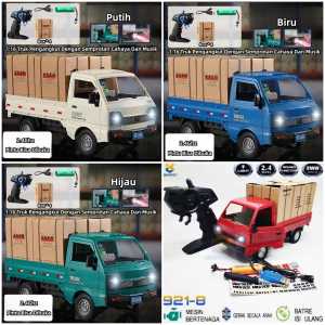 COD Mainan RC Truck PIK Up Scala 1:16 24 GHZ Ada Lampu Dan Pintu Bisa di buka
