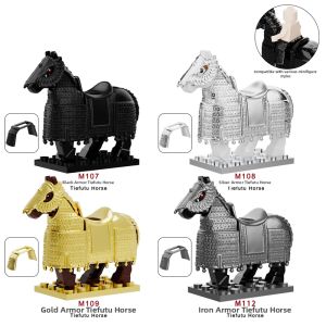 Ancient Heavy Armor Soldier Warhorse Building Blocks Toy