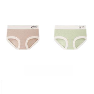 Miiow | Pure Cotton Triangle Panties Womens Embroidered High Waist Breathable Antibacterial Soft Underwear Comfortable Short Shorts