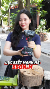 Máy Siết Bulong Pin Workfix WF-IW550 PRO Lực siết Siêu khoẻ 550NM Mở Vặn Ốc Xe Tải Xe Máy Oto