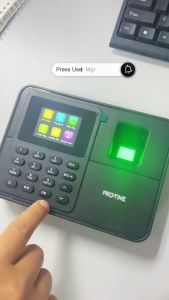 Biometric Thumbprint Attendance Machine - Fingerprint System with 2" LCD Screen - Quick and Accurate Recognition - U-Disk Download - Worker Absence