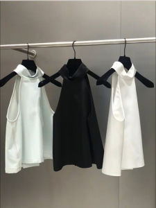 Korean Style off Shoulder Neck Hanging Vest Womens Summer New Fashion Slimming Top Handpicked Store Casual Leisure Womens Clothing