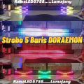 Strobo TEXT 5 baris DORAEMON. 