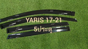 กันสาด กันลม คิ้ว ดำทึบ รุ่น 5ประตู โตโยต้า ยาริส Toyota yaris 2017 2018 2019 2020 2021 2022 2023 ใส่ร่วมกันได้ RI