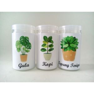 toples bumbu/kue motif cantik ukuran 1000ml(harga buat 3pcs)