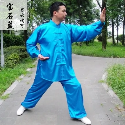 Tai Chi Practice Suit Children Martial Arts Uniform Morning Exercise Tai Chi Set Unisex Performance Costume Middle-Aged And Elderly