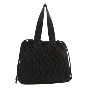 Fashionable Large Capacity Womens Tote Bag 2023 Folded Diamond Pattern Underarm Simple Handbag Commuter Style Soft Handle
