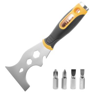 Paint Scraper 15 In 1 Stainless Steel Paint Scraper Putty knife Drywall Paint Scraper Paint Scraper Painters Tool with Handle
