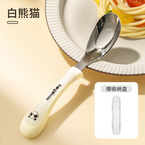 Hogokids Baby Spoon Stainless Steel 316L Infant Feeding Spoon Child Eating Special Purpose Spoon for Independent Feeding