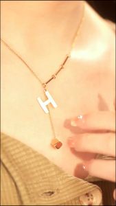 18K Gold Plated Stainless Steel Initial Necklaces Letter Pendant for Women Accessories jewelry