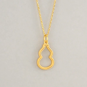 Chow Sang Sang 周生生 999.9 24K Gold Cultural Blessings Auspicious Gourd WULU Pendant for Women 92065P (Necklace Not Included)