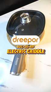 Dreepor Multifunctional frying pan electric frying pan household non stick pan small cooking dual-use pan efficient and time-saving